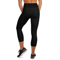 Women's Yoga Capri Leggings - Pink ILA Logo