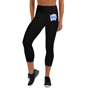 Women's Yoga Capri Leggings - Blue ILA Logo