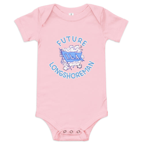 Baby short sleeve "Future Longshoreman" onesie.