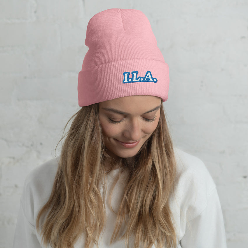 Embroidered I.L.A. Cuffed Beanie