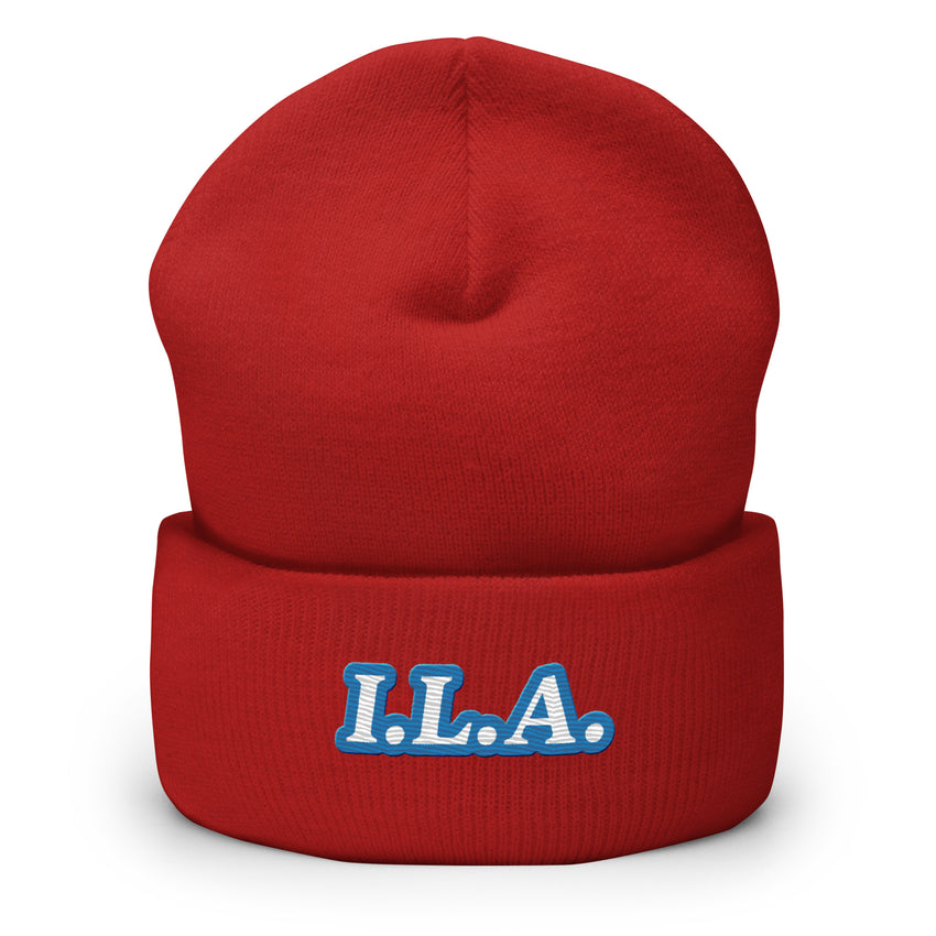 Embroidered I.L.A. Cuffed Beanie