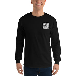 Funny "F*ck you." QR Code Long Sleeve Tee.