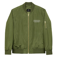 Embroidered "International Lonshoremen's Association" premium bomber jacket.