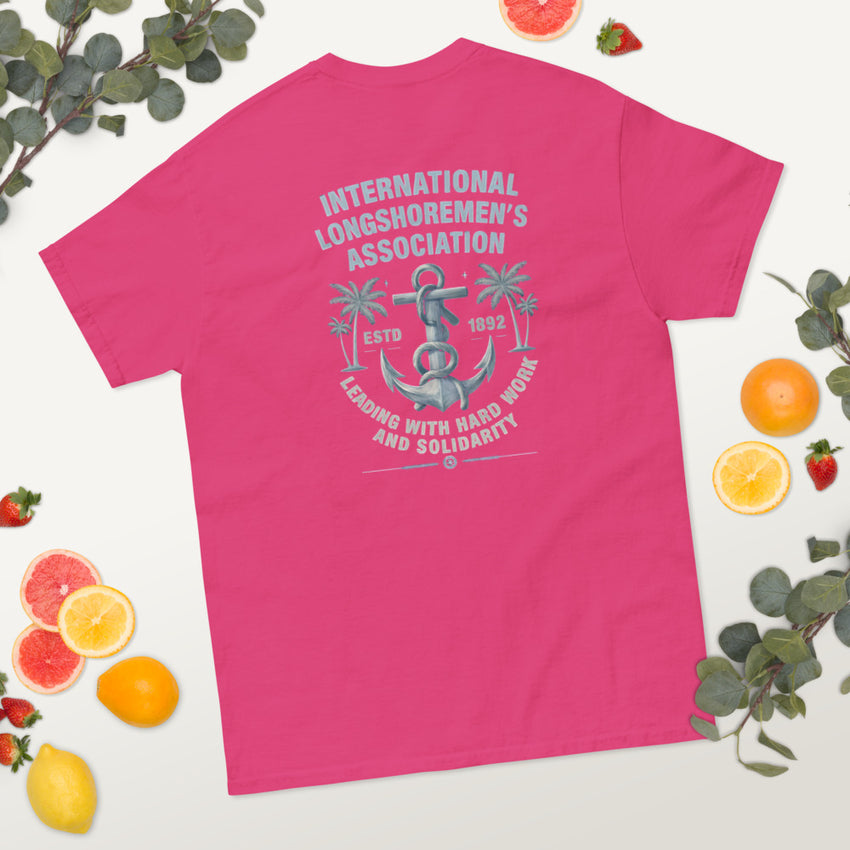 Leading with Hard Work and Solidarity ILA Gildan T-Shirt