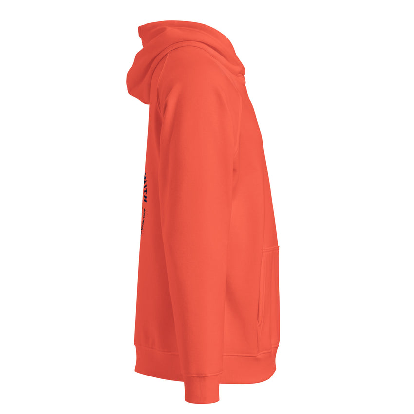 A Force To Be Reckoned With Safety Orange Hoodie without "Longshoreman" on the Sleeves